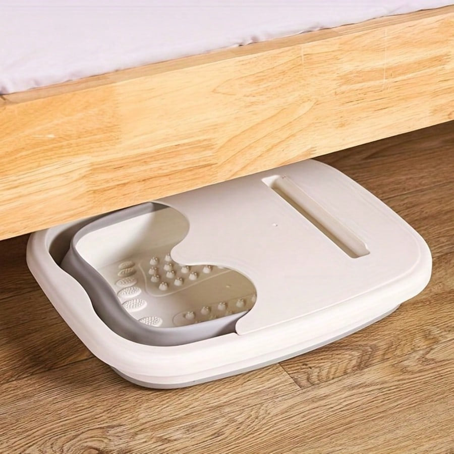 Foot Soaking Bath Basin - Foldable Foot Bath Bucket - Foot Bath Massager, Foot Soak Bath Tub With Massaging Rollers