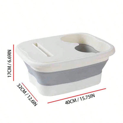 Foot Soaking Bath Basin - Foldable Foot Bath Bucket - Foot Bath Massager, Foot Soak Bath Tub With Massaging Rollers